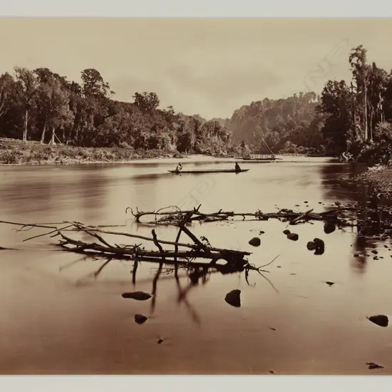 James Bragge (1833-1908) - Manawatu River ferry,